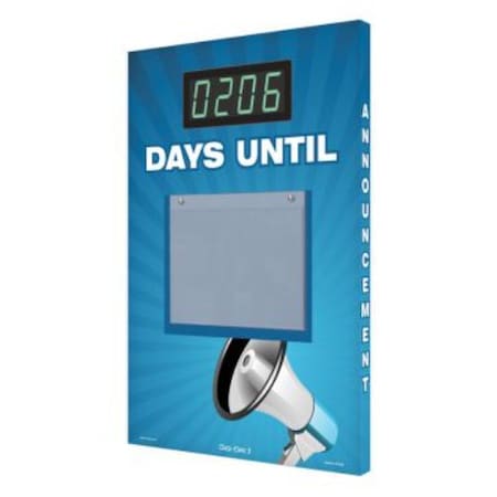 Accuform COUNTDOWN DIGIDAY 3 ELECTRONIC SCP106 SCP106